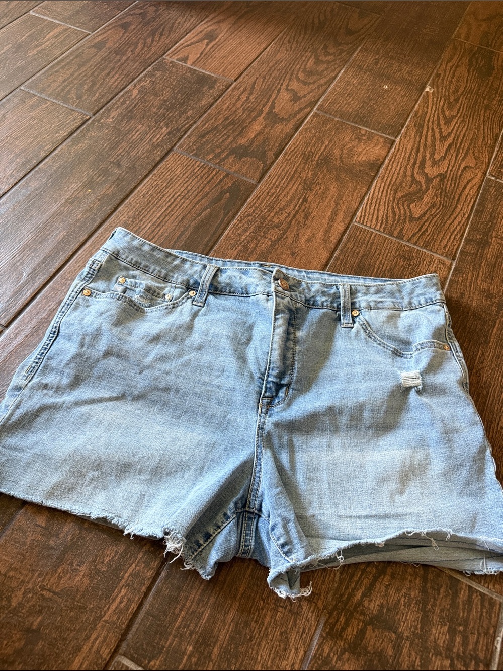 Light Wash Denim Cutoff Shorts - Casual Women's Jean Shorts
